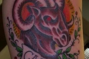 Tattoo arie foto - constelație în tatuaj masculin și feminin, yurets îndrăzneț