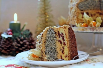 Торт - дамський каприз - класичний рецепт, шоколадний, з маком і горіхами