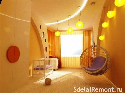 Вибір освітлення для кімнат з натяжною стелею, ідеї і фото