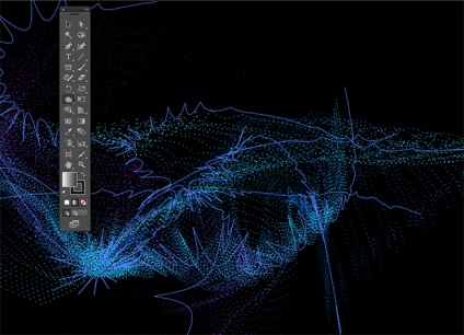 Hullámai részecskék Adobe Illustrator