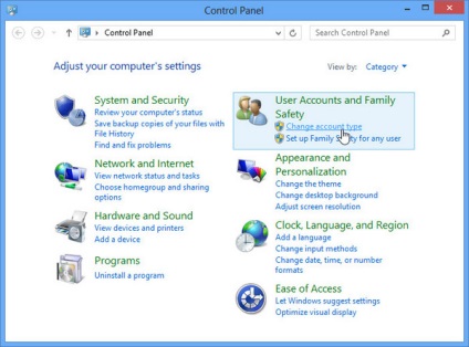 Windows 8 - Az asztalon a Start gombra és a navigációs