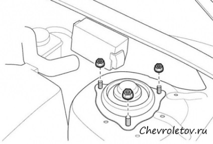 Înlocuirea suportului frontal pe capotă - chevrolet, chevrolet, foto, video, reparații, recenzii