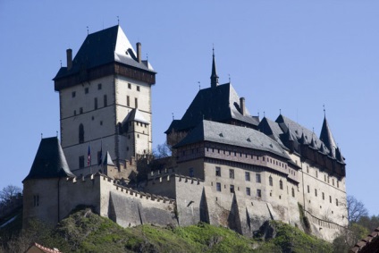 Bezděz vár, Karlštejn Castle Fotók a rekonstrukció a csata libushinskoy