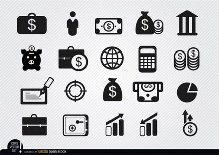 50 Фінансових і бізнес іконок для сайту скачати можна безкоштовно