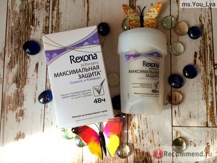 Crema antiperspirantă rexona protejează maxim de uscăciune și confort - 