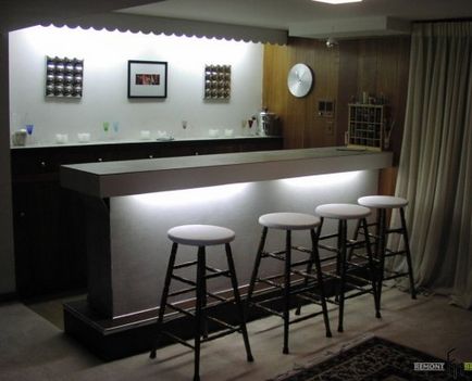 Contor de bar în apartament 50 exemple de fotografie ale camerelor de design cu un bar încorporat