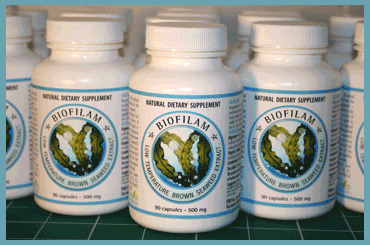 Biofilam (modifilan) - supliment alimentar alimentar conținând extract de laminaria japonica din alge marine maro