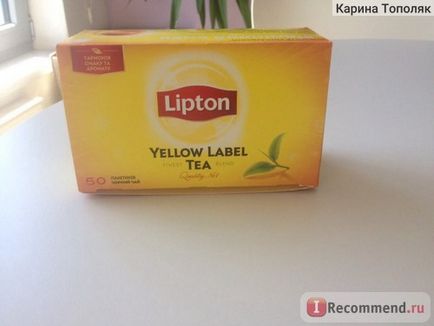 Filteres tea Lipton Yellow label - «hogy miért nem lehet inni Lipton, hogy ez az ostobaság,” vásárlói vélemények