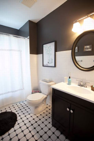 Чорно-біла ванна кімната фото, ідеї, рекомендації, чудо ванна
