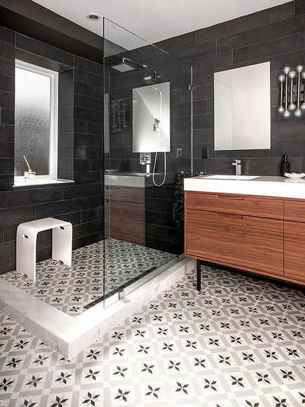 Чорно білий інтер'єр ванної кімнати - добірка фото кращих ідей