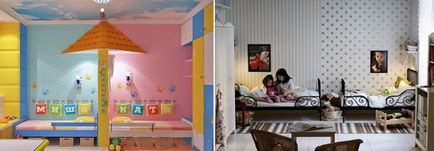 Дитячі шпалери в кімнату, фото, для стін, наклейки на шпалери в інтер'єрі, з метеликами, в смужку, з