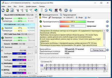 Diagnosticarea HDD-ului intern cu tonul hd