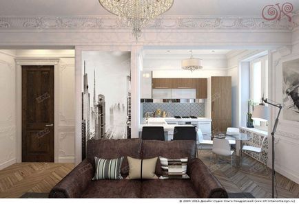 Дизайн маленьких квартир, фото дизайнів інтер'єру 2017, дизайн-студія ольги Кондратова