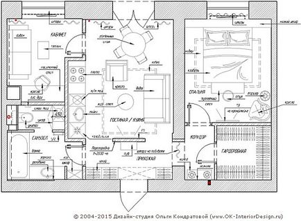 Design de apartamente mici, design interior 2017, design studio olga kondratova