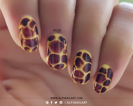Nail design színes zsiráf technika blobbikyur, girlsarea (tervezés) Nail design színes zsiráf technika blobbikyur, girlsarea