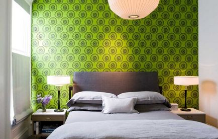 Design wallpaper pentru dormitor, exemple de opțiuni de succes