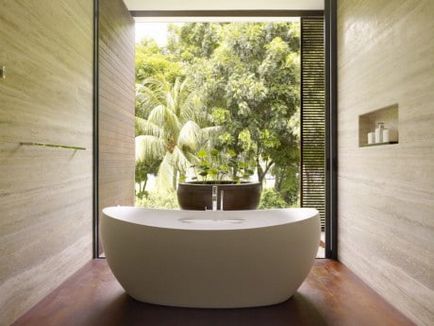 Дизайн ванної в еко стилі зелені ідеї для «живого» інтер'єру