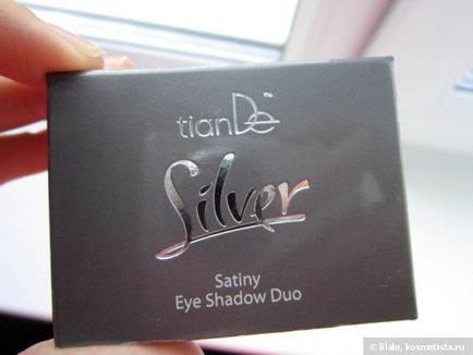 Подвійні тіні з шовкової текстурою silver №02 tiande (satiny eye shadow duo silver №02 tiande) відгуки