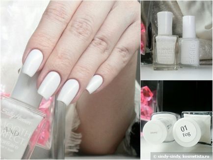 Ще один варіант манікюру essie blanc sally hansen fog відгуки