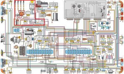 Gazela 406 cablaj electric sub schema hbo de auto-reparare pe injectorul cu video și fotografii • el însuși