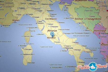 Unde este Vaticanul de la Roma pe portalul public de călătorie Vladimir