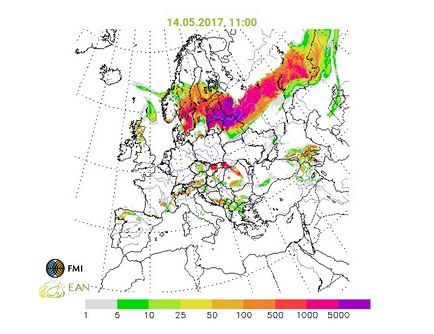 Harta interactivă pentru persoanele care suferă de alergii ca alergeni răspândiți în Europa