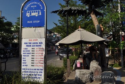 Hogyan lehet eljutni a repülőtérre Krabi Ao Nang