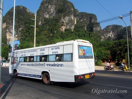 Cum se ajunge de la Aeroportul Krabi la Aong Nang și