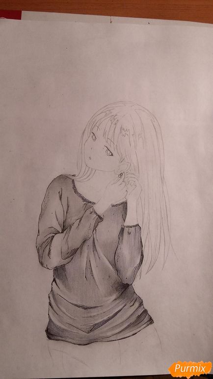 Як намалювати милу дівчину в аніме стилі олівцями