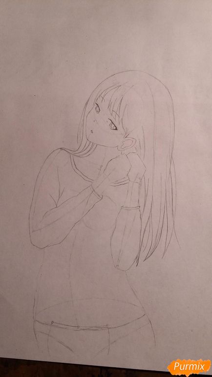 Як намалювати милу дівчину в аніме стилі олівцями