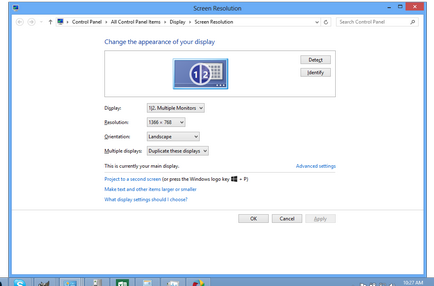 Cum se ajustează rezoluția ecranului în Windows 8