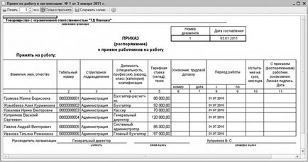 Cum să emită în mod corespunzător o comandă pentru angajare, cu mostre pentru umplere