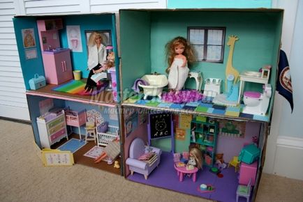 Hogyan készítsünk egy házat Barbie kép és lépésről lépésre ötletek