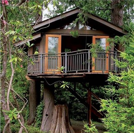 Hogyan tegyük egy fa ház saját kezűleg a technológia épület a ház a fán tanul