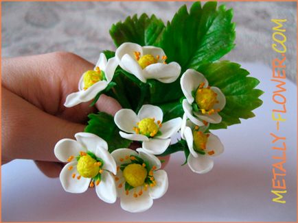 Як зробити тичинки з волосіні своїми руками, metally flower