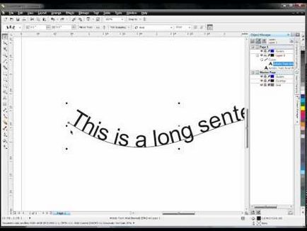 Hogyan Corele szöveg egy ív