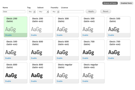 Як встановити шрифт в drupal 7 з @ font-your-face, лабораторія сайтів