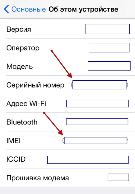 Hogyan találom meg a sorozatszámot és IMEI iPhone és az iPad