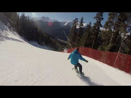 Când m-am coborât din munte pe un snowboard repede - ora