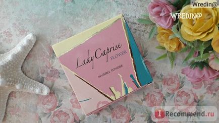 Компактна пудра ciel parfum lady caprise flower «рожеві пелюстки» - «золотиста вуаль з