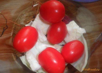 Konzerv paradicsom és káposztával cékla recept egy fotó