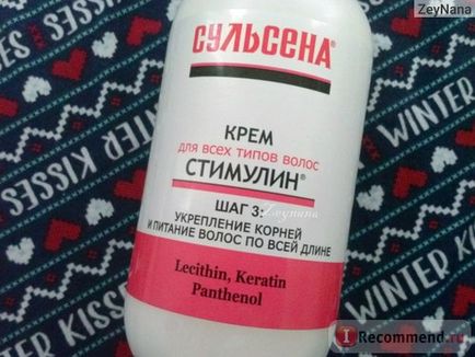 A krém-balzsam krém sulsena stimulin haj - „lecitin, keratin, pantenol $ 2 nem