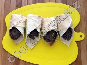 Люля-кебаб в лаваші - смачний домашній покроковий рецепт з фото