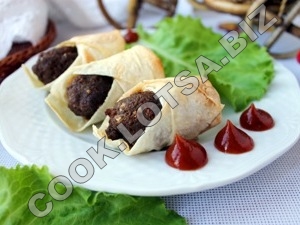 Люля-кебаб в лаваші - смачний домашній покроковий рецепт з фото