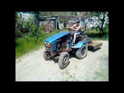 Minitractorul unei mașini de frezat autopropulsate - plug cu cârlig pentru un motoblock agro (agros)