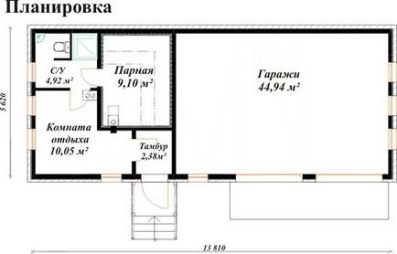 Este posibil să construiți o saună și un garaj sub un singur acoperiș (cm)