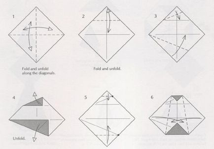 Origami schema de zăpadă