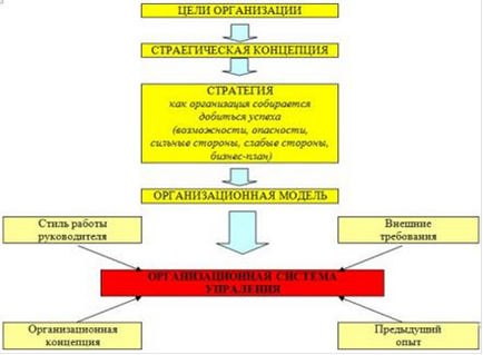 Tranziția de la obiectivele organizației la structura sa