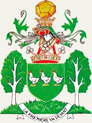 Coc din heraldry și de pui în gloanțe, simboluri naționale