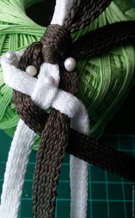 Плетемо річний пояс з чотирьох шнурів - ярмарок майстрів - ручна робота, handmade